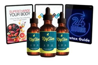 Keyslim Drops dietary supplement product bottle